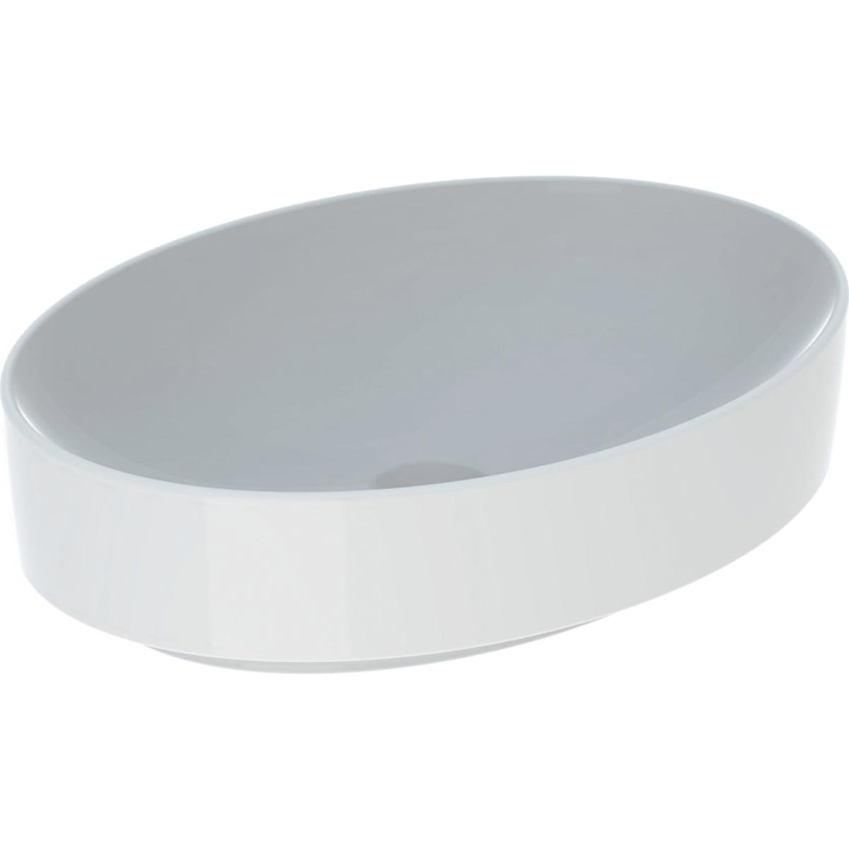 Geberit VariForm Opzetwastafel ovaal 55 cm zonder kraangat, zonder overloop
