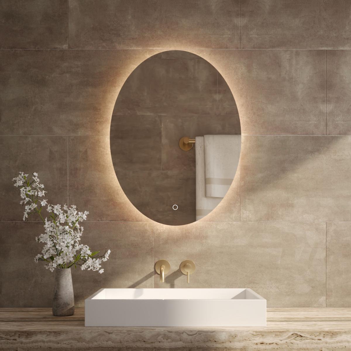 Best-Design "Divo-60" ovale spiegel incl. led verlichting B=60 x H=80cm