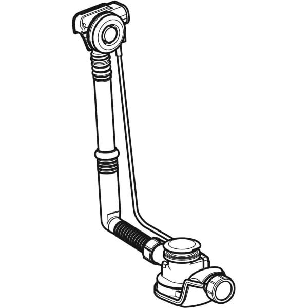 Geberit badafvoer, PushControl, d52, l=26 cm, afbouwset: gl.chr. d40