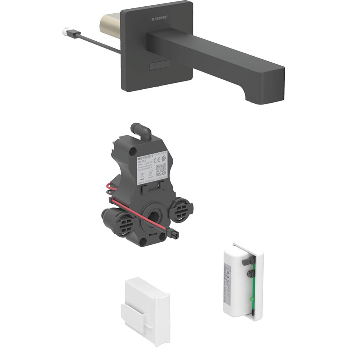 Geberit Brenta wst wandmengkr,generator,inb-functiebox:matzwart,L=17cm