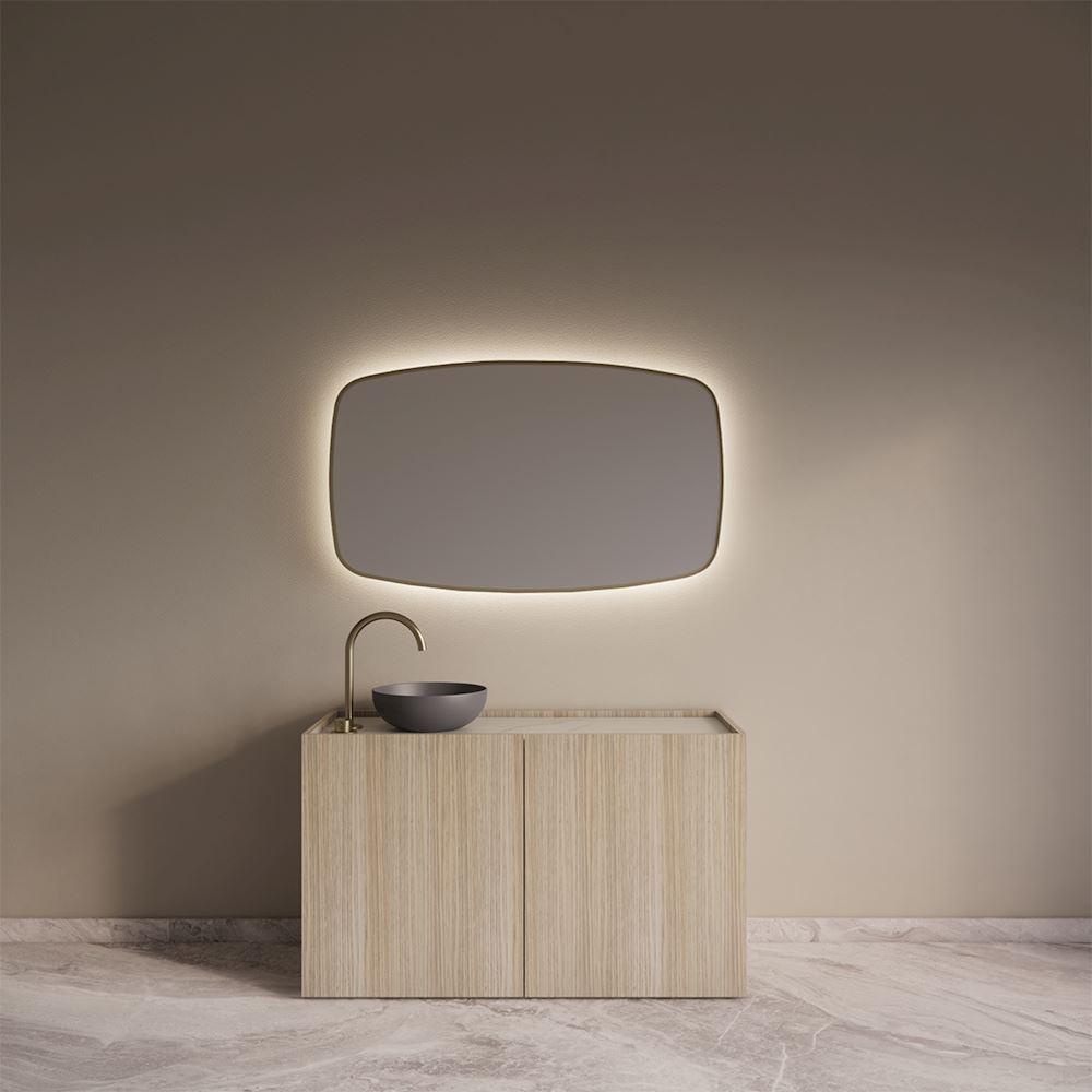 Onderkast Norello Corn Silk 2-Deurs 120 cm incl. Compact Board Recht Leisteen Zwart 120 cm