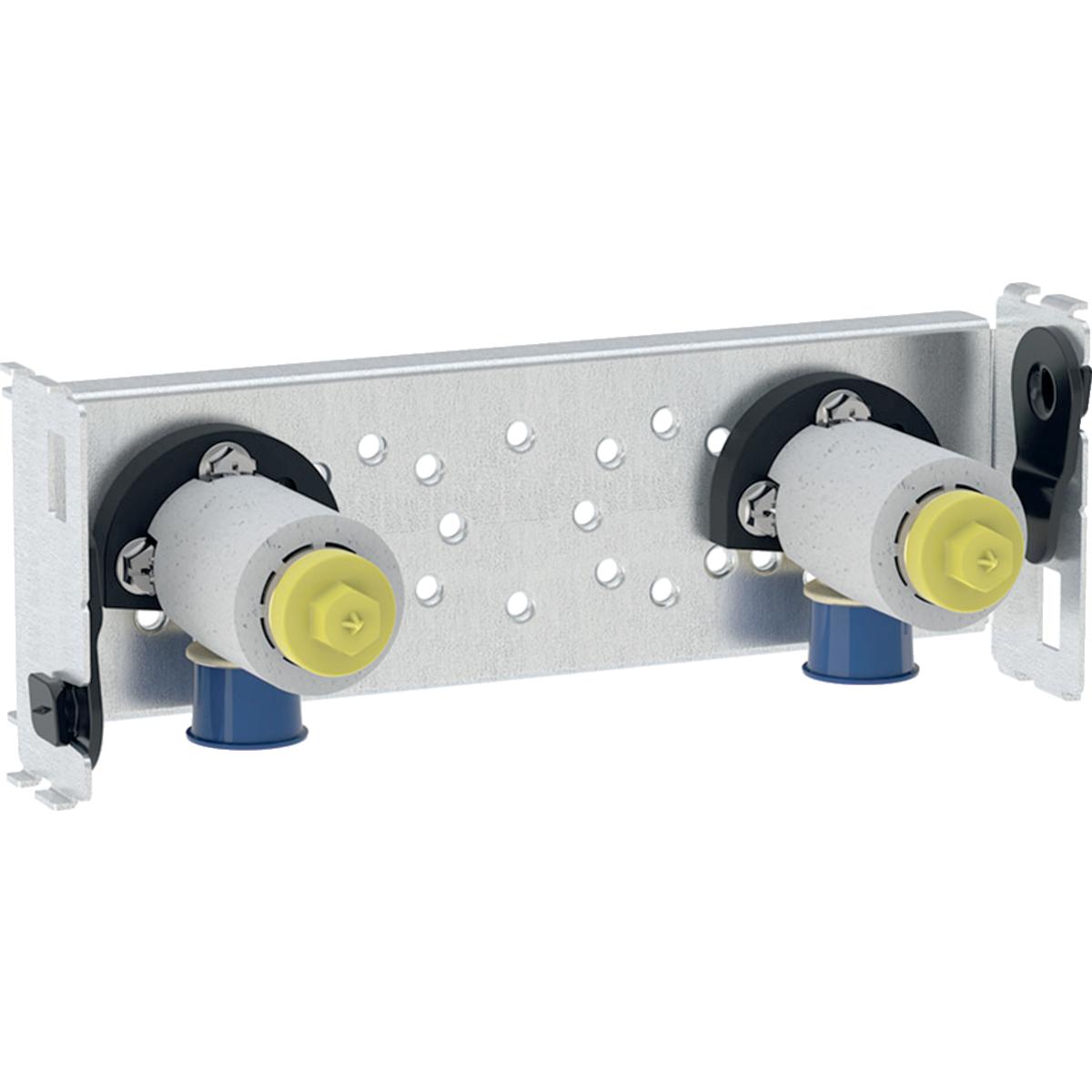 Geberit GIS aansluitplaat wandkraan opbouw, 153 mm, twee wateraansl.