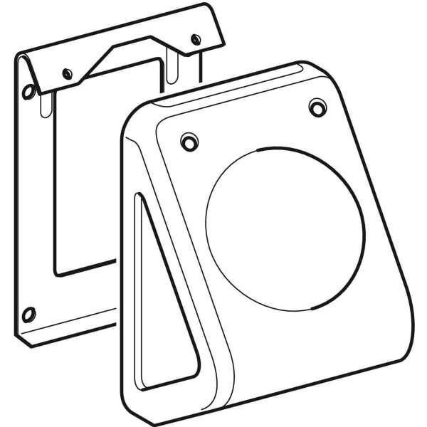 Geberit HyTouch pneumatische wandvoetdrukker in rvs