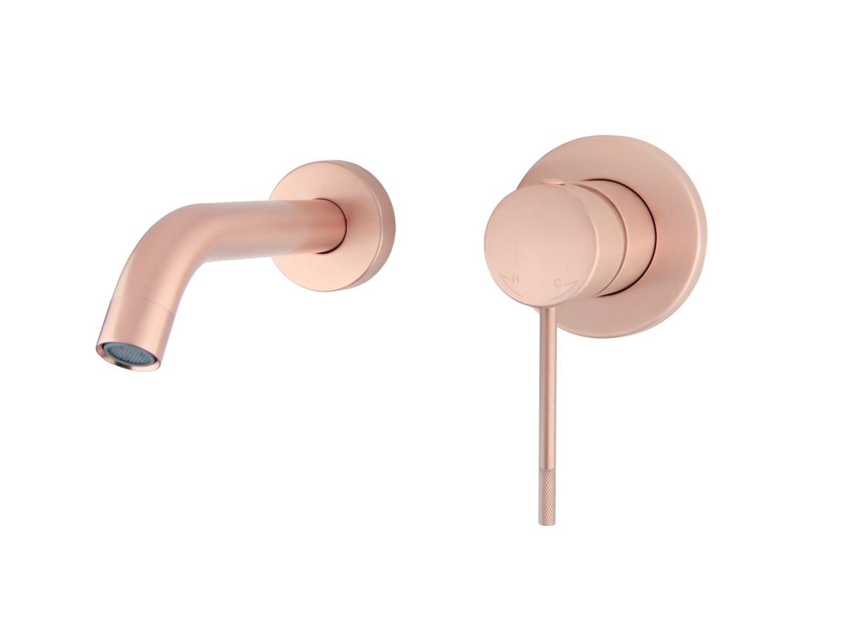 Best-Design "Lyon-Decorata" inbouw-wandmengkraan uitl=20cm rosé-mat-goud