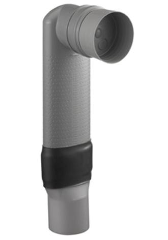 PVC ruimtebesparende verloopbocht "Vario" verticaal 90/90 No: 3950