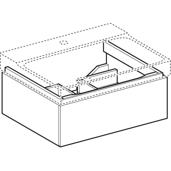 Geberit Mix Match meubels Onderkast voor wastafel 60 cm, één lade