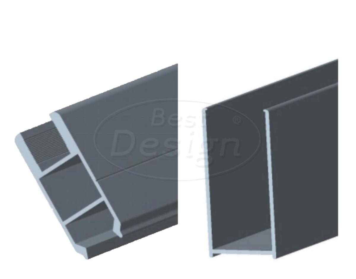 Best-Design aluminium muurprofiel voor "Erico" inloopdouche