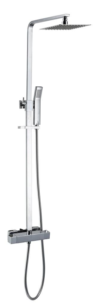 Best-Design "New-York" vierkante thermostatische regendouche-opbouwset