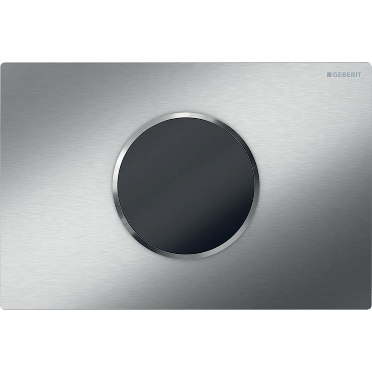 Geberit Sigma10 bed.plaat,1-toets,round,res12cm,IR,batt,verg,rvs geb