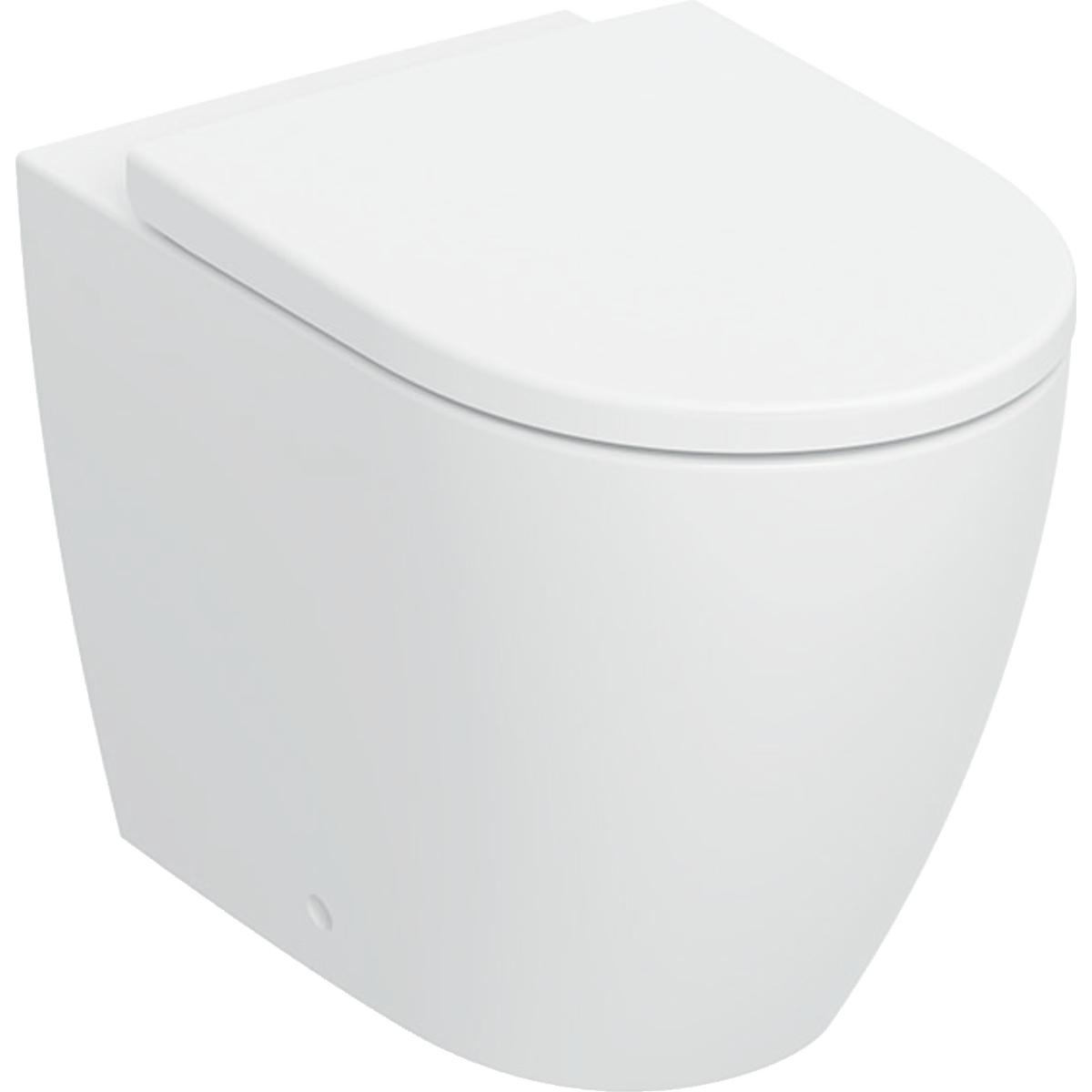Geberit iCon Vloerstaand closetTurboFlush, zitting met topfix bevestiging, softclose, QuickRelease wit mat