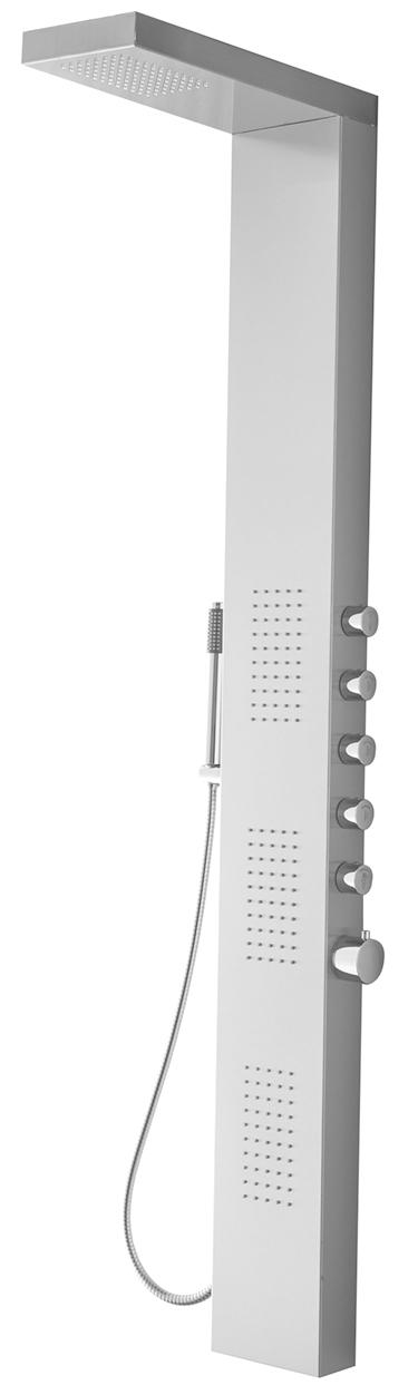 Ohio thermostatische douchekolom 158x20 cm RVS