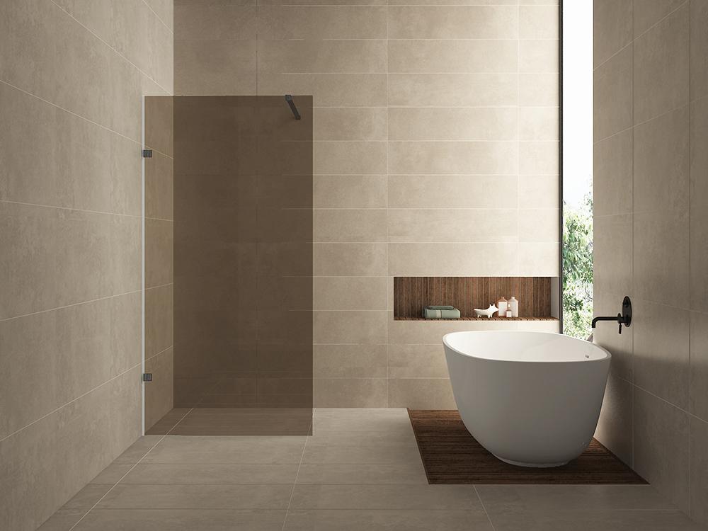 Less inloopdouche 1200 x 2000 x 8 mm nano vintage brons glas/gunmetal