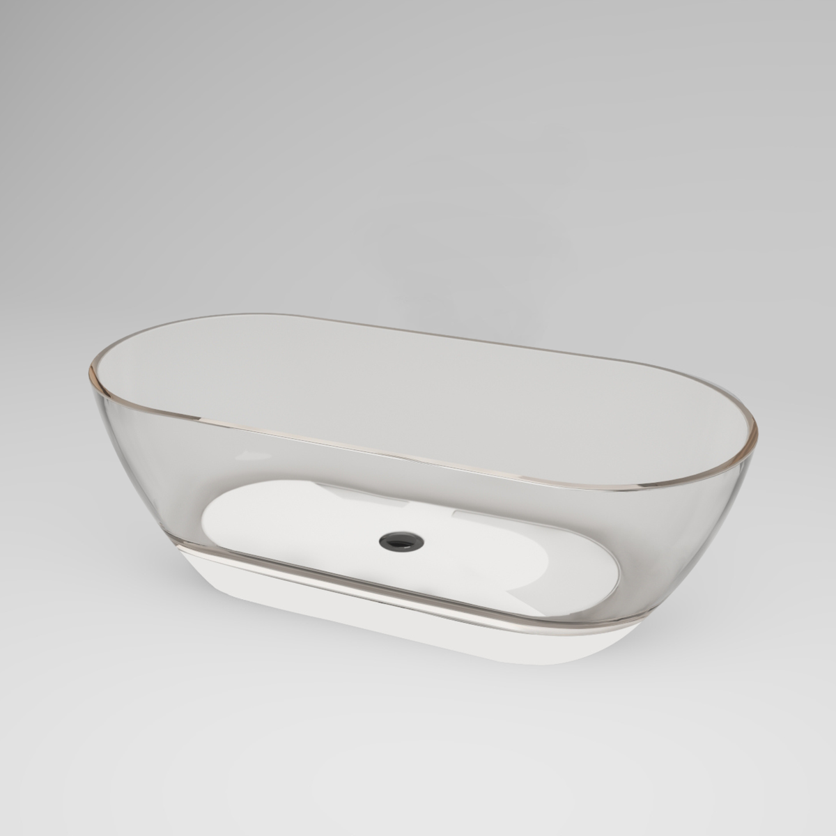 Best-Design Color "Transpa-Clear" vrijstaand bad 170x78x56cm