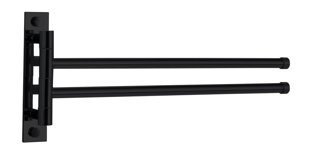 Best-Design Nero "Estana" handdoekhouder 2-lids mat-zwart