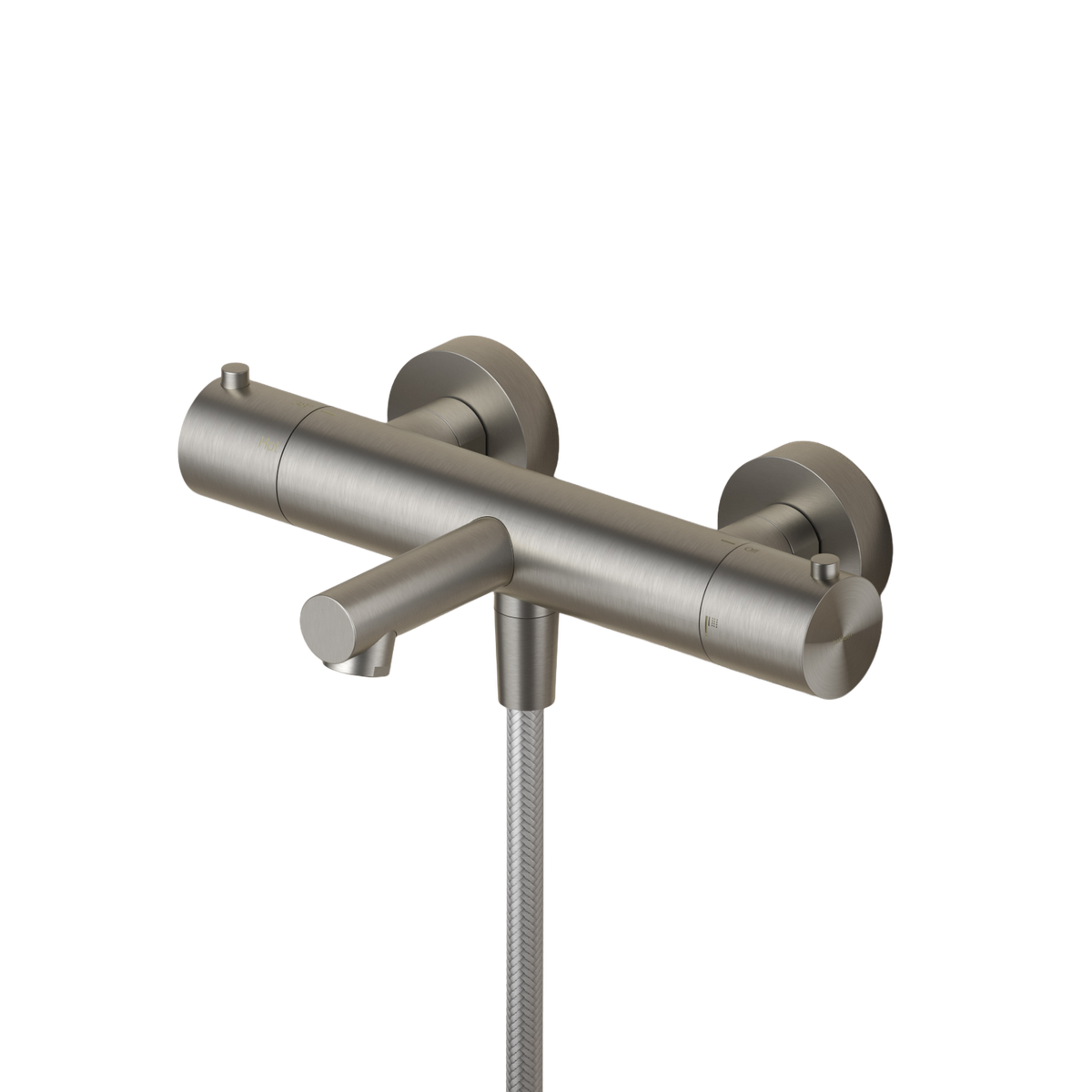 Thermostatische badmengkraan met uitloop Archie AR122 — RVS 316