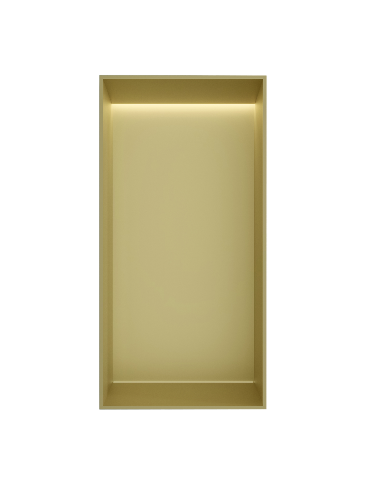 Inbouwnis 30x15x10cm frameless met LED &More BOX015FL — Geborsteld messing PVD