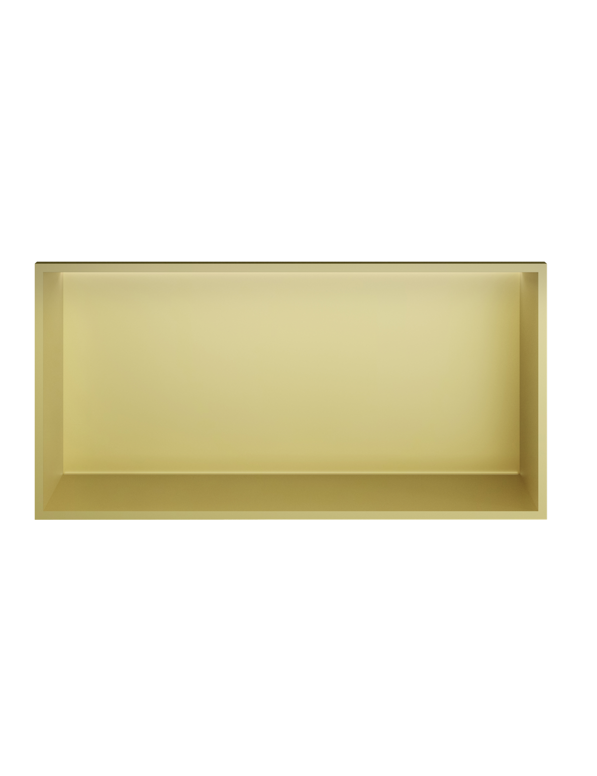 Inbouwnis 30x60x10cm met LED &More BOX060L — Geborsteld messing PVD