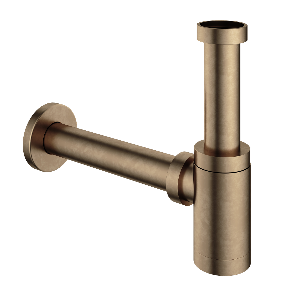 Fontein sifon rond Mate P034 — Verouderd messing