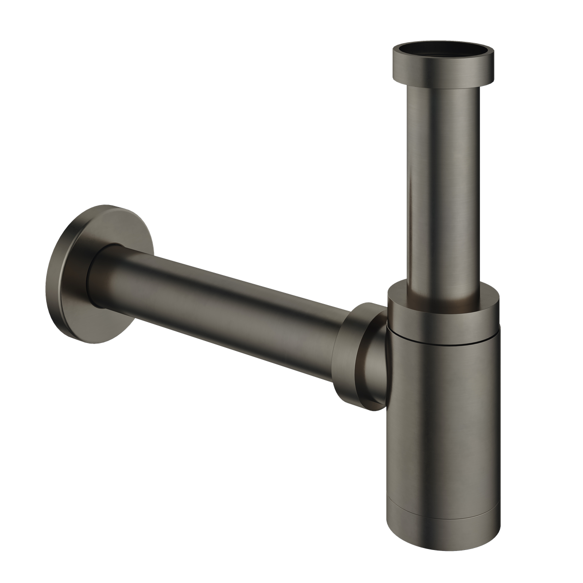 Fontein sifon rond Mate P034 — Geborsteld gunmetal PVD