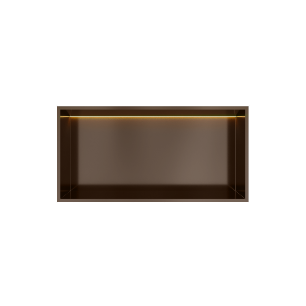Inbouwnis 30x60x10cm met LED &More BOX060L — Tuscan bronze