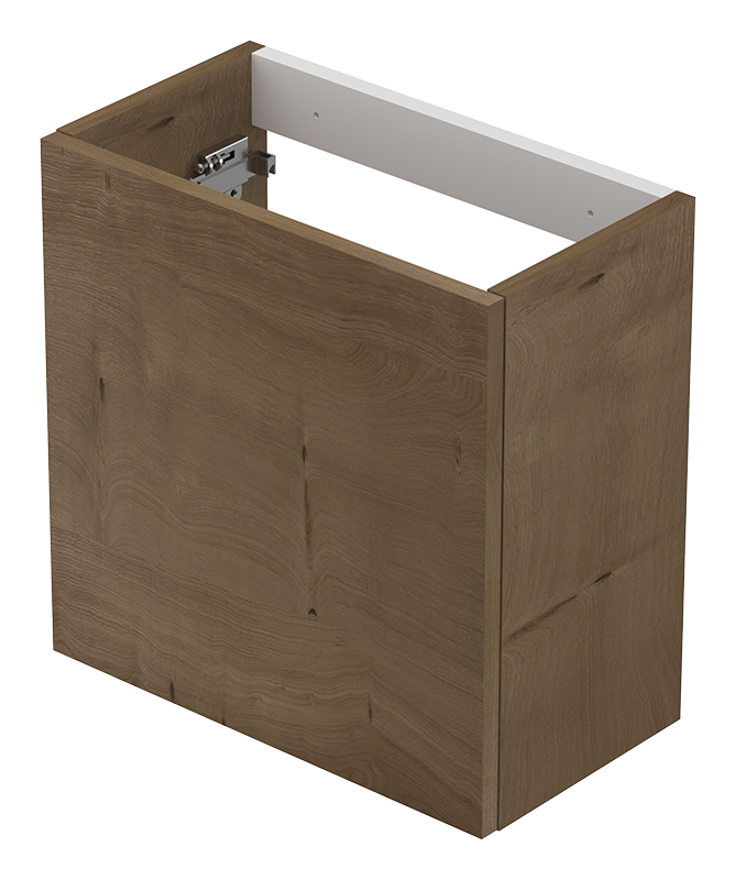 Fonteinonderkast met push-to-open deur – Fineer – Ash grey