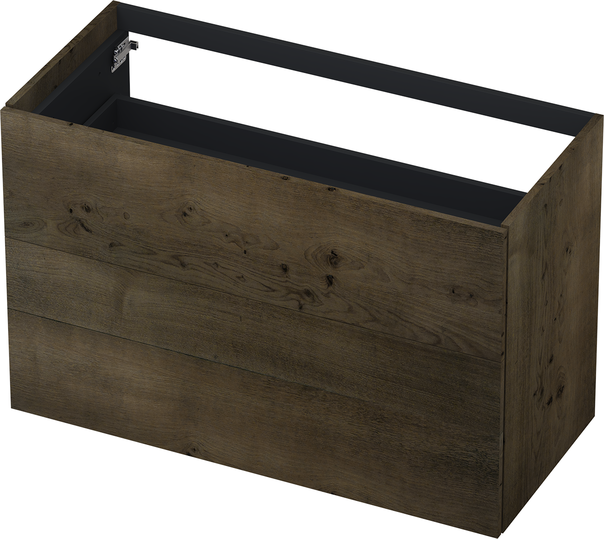 Onderkast 2 laden greeploos push to open – Fineer – Charcoal