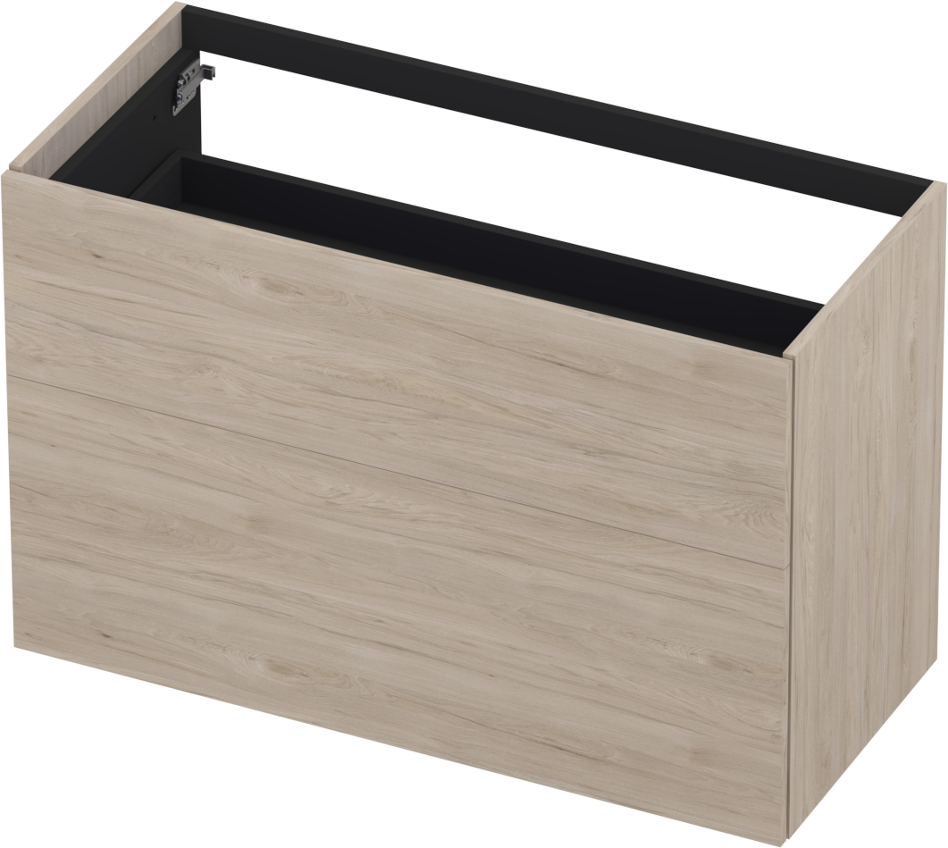 Onderkast 2 laden greeploos push to open – Houtdecor – Ivoor eiken