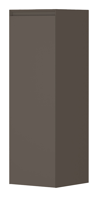 Halfhoge kast greeploos gelakt 1-deur – Lak – Mat taupe