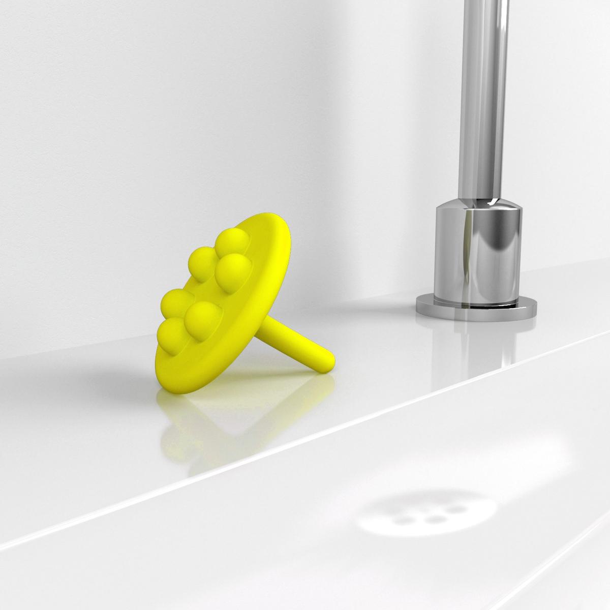 Mini Wash Me siliconen waterstop, geel