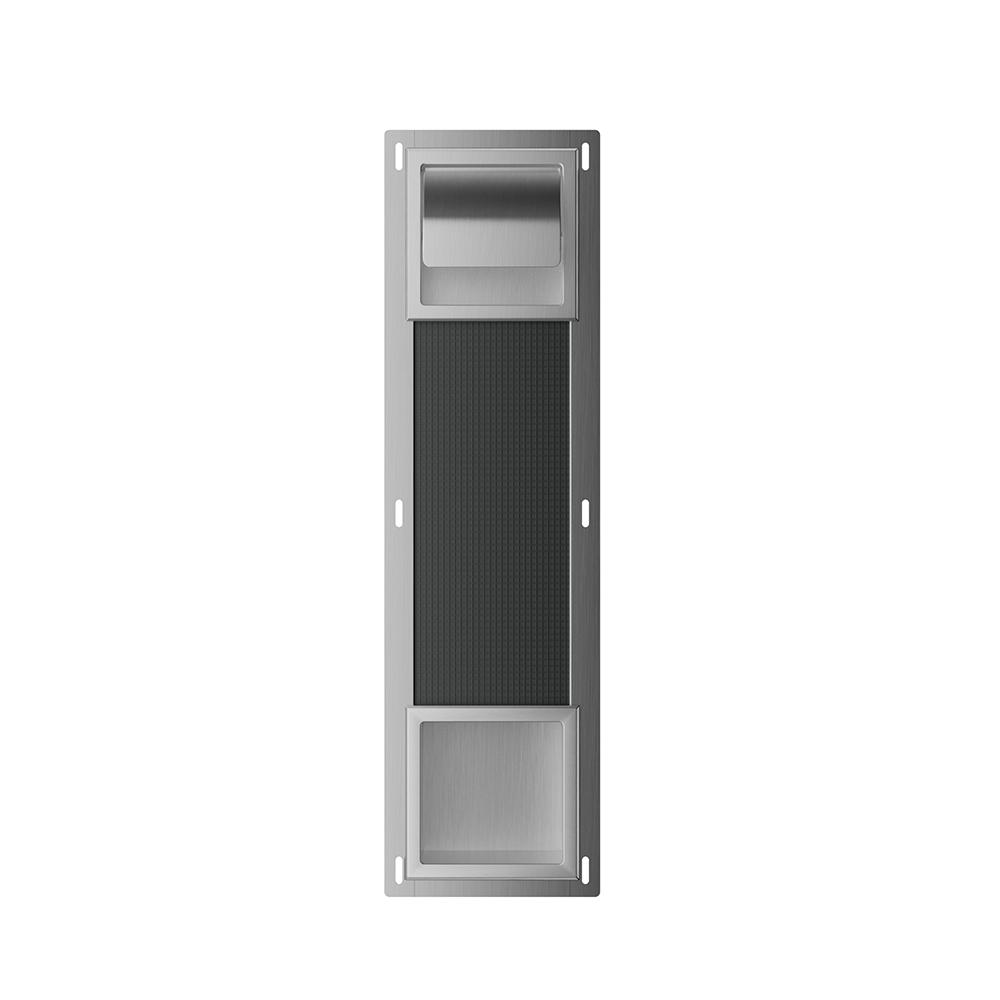 Rocko toiletrolhouder met klep en reserverolhouder inbouw